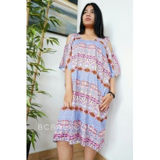 bali batik hand printing fabric women dress handmade fashion